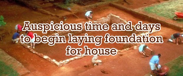 time for laying foundation