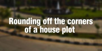 rounding off corners of house plot