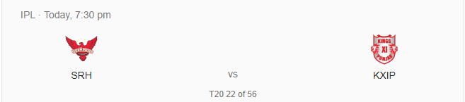 IPL 2020 today's match