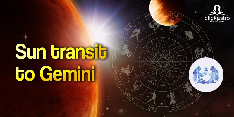 sun transit 2021 in Gemini