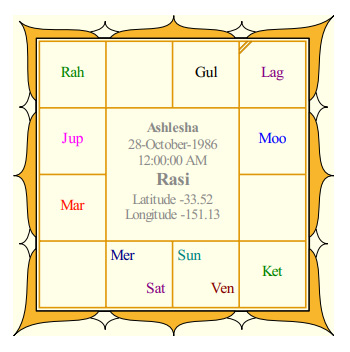 David Warner's Rasi Chart